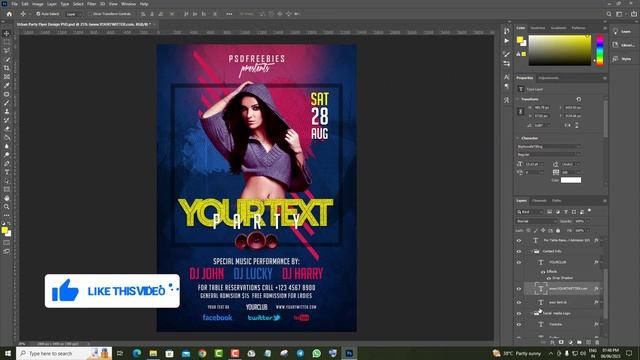 ?Free DJ Club Party Poster Banner Template Psd in Photoshop смотреть онлайн