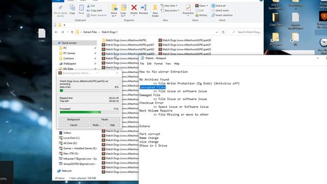 How to fix winrar Extraction | Corrupted Files | Damaged File | Checksum Error | Next Volume Requir смотреть онлайн