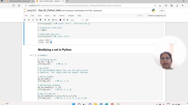 Day 22 Python Sets| Creating Python Sets | Modifying a set in Python | Removing elements from a set смотреть онлайн
