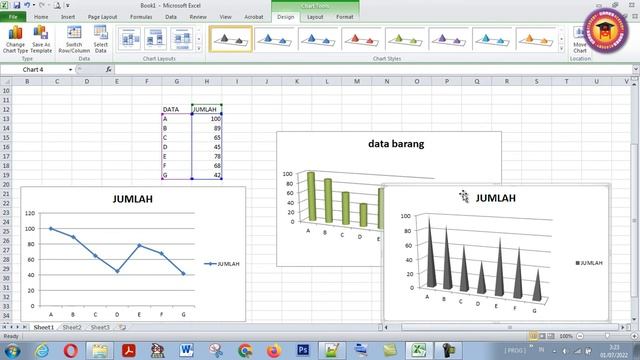 EXCEL TUTORIAL | 0008 - ID | INSERT GAMBAR, GRAFIK, DAN TABEL смотреть онлайн