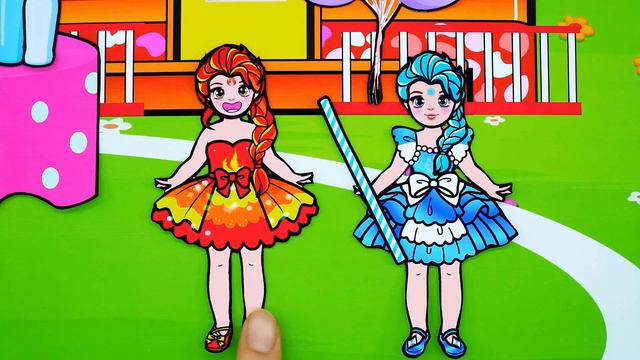Cartoon - Paper Diy Poor And Rich Mother And Naughty Daughter Family - Rapunzel Compilation 놀이 종이