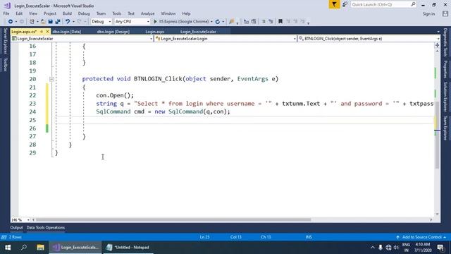 Login Using executescalar Method in ASP.NET смотреть онлайн