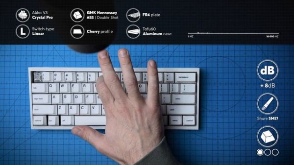 Akko V3 Crystal Pro linear switch Ultimate Sound Test and Review!