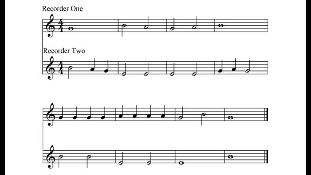 White Out Duet (recorder 1, recorder 2, backing track) смотреть онлайн