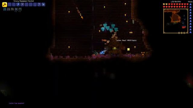Minion Battle: Defeating Golem with Tempest Staff in Terraria смотреть онлайн