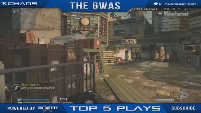 COD Ghosts: "TOP 5 PLAYS" Week 10 w/ @JahovasWitniss (Powered by KontrolFreek) "TOP FIVE" | Chaos смотреть онлайн