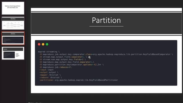 Hadoop streaming partition and secondary sort смотреть онлайн