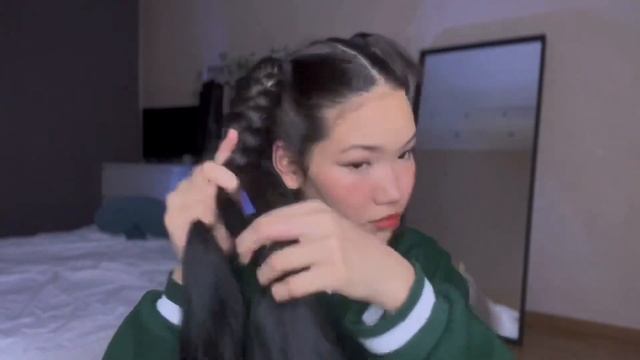 прическа как из pinterest? туториал на мои очень длинные косички из каниколона♡ смотреть онлайн