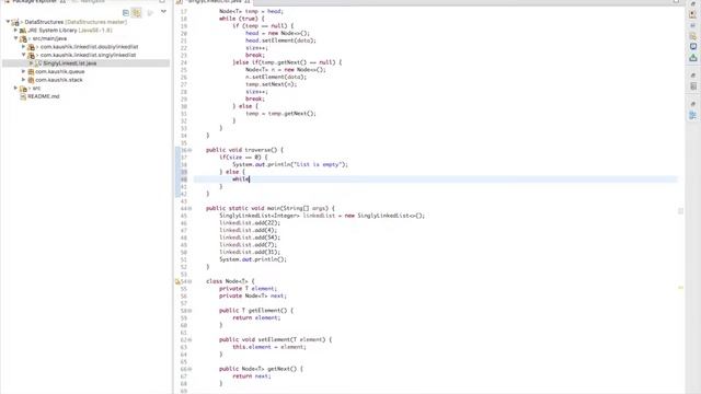 Data Structures and Algorithms in JAVA Part 4 Singly Linked List смотреть онлайн