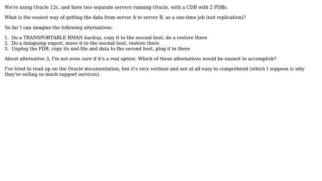 Databases: Move PDB to a new host смотреть онлайн