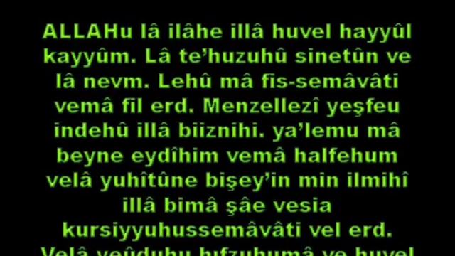 Ayet-el Kursi Oku Ve Dinle