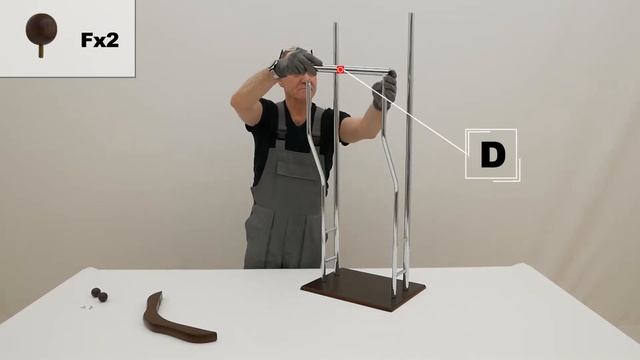 Инструкция по сборке. Вешалка костюмная 10102/SHA смотреть онлайн