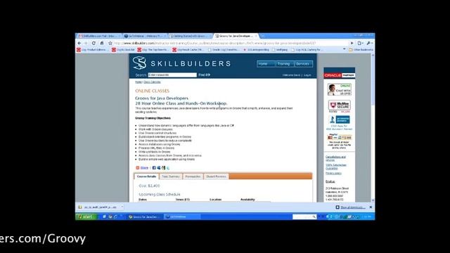 Groovy for Java Developers from SkillBuilders смотреть онлайн