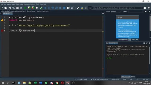 Encurtando URL com Python | Programação em 1 minuto смотреть онлайн