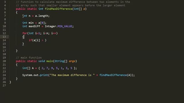 Max difference between 2 elements in an array with constraints смотреть онлайн