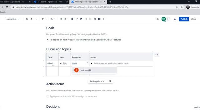 MoM   Meeting Notes Page In Confluence Atlassian #JIRA #SCRUM #AGILE