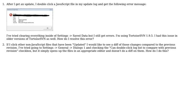 Object expected Microsoft JScript runtime error 800A138F when viewing diffs inside of... смотреть онлайн