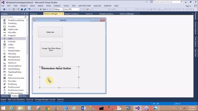 Example of MouseHover and MouseLeave event in windows form c# смотреть онлайн