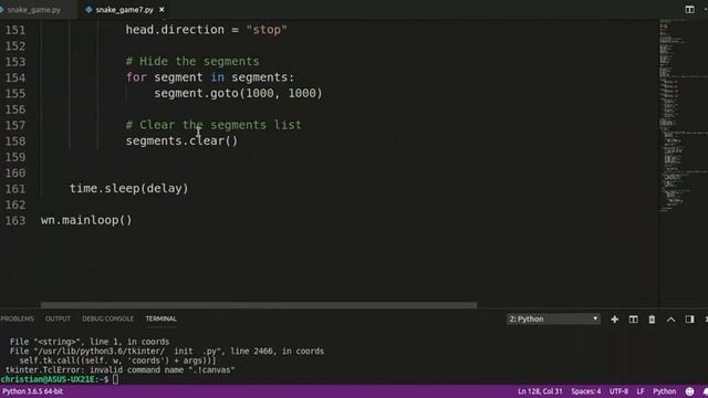 Python Game Programming Tutorial: Snake Game Part 7 смотреть онлайн