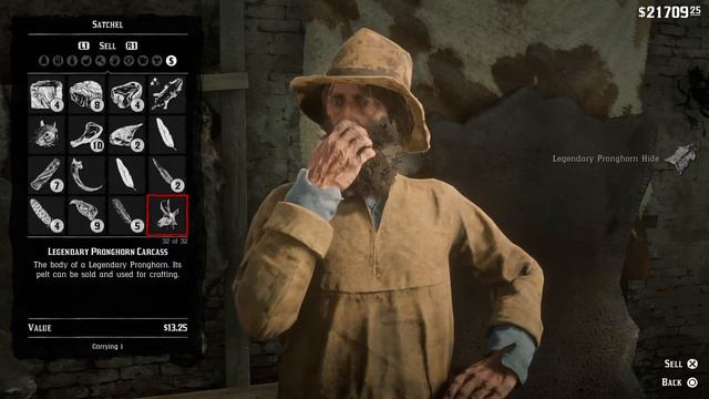 RDR 2-taking legendary pronghorn to the trapper/ crafting trinket смотреть онлайн