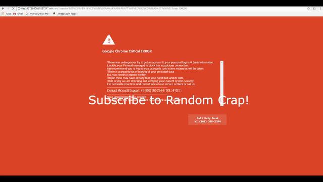 SCAM: Critical Error - Call Microsoft Support - Ask for Bill Gates! смотреть онлайн