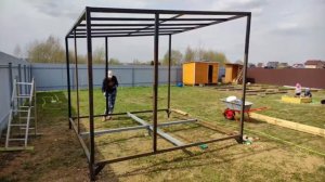 Каркас мангальной зоны | Готовим плов под крышей