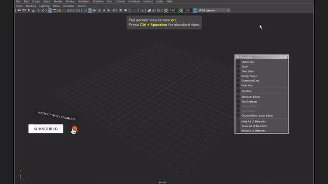 Вводный курс по Autodesk Maya - ui visibility смотреть онлайн