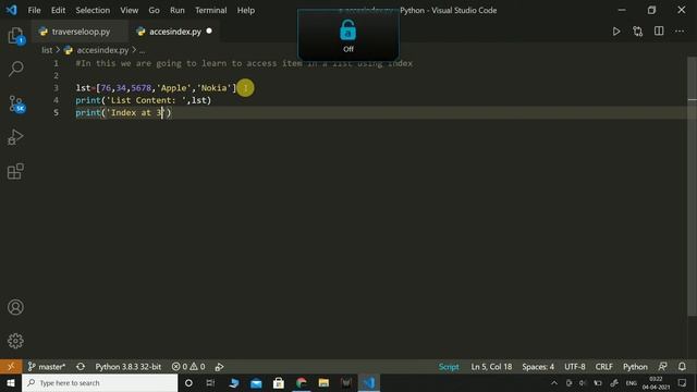 List - Access Elements Using Index | Python | Coding смотреть онлайн