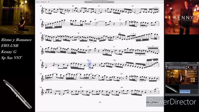 "Ritmo y Romance" sheet music by EWI-USB Kenny G-VST playing смотреть онлайн
