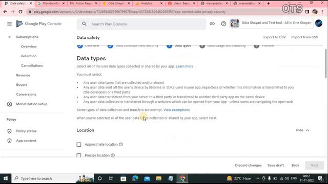 Data Safety Google play console | Invalid Data Safety form issue How to solve ? Hindi смотреть онлайн