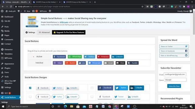 How to add Social Share Buttons on WordPress ? site | Sidebar & Inline смотреть онлайн