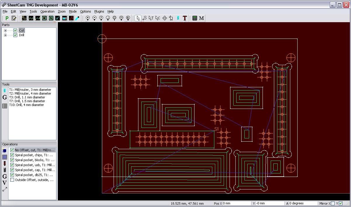 FreeCad и SheetCam работа с массивами перемещение детали