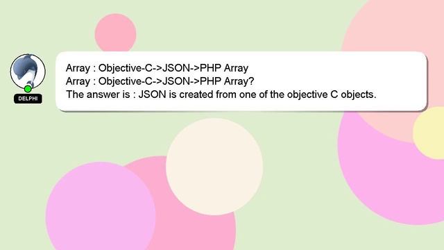 Array : Objective-C- JSON- PHP Array смотреть онлайн