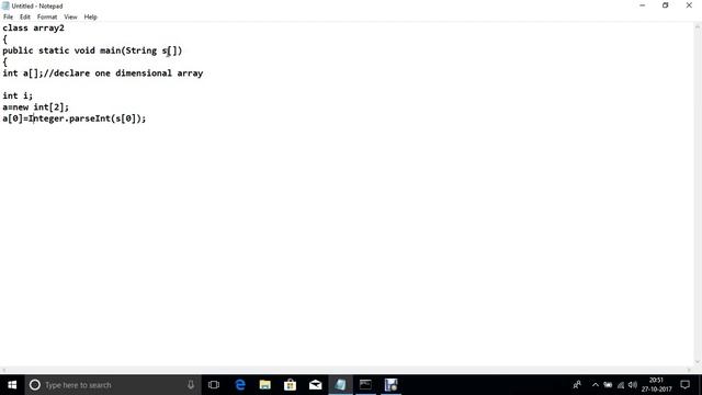 One Dimensional Array in java смотреть онлайн
