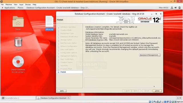 Create Oracle Database with DBCA (6/6) смотреть онлайн