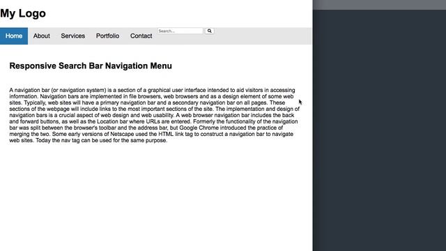 Responsive Search Bar Navigation Menu Tutorial with HTML5 and CSS3 смотреть онлайн
