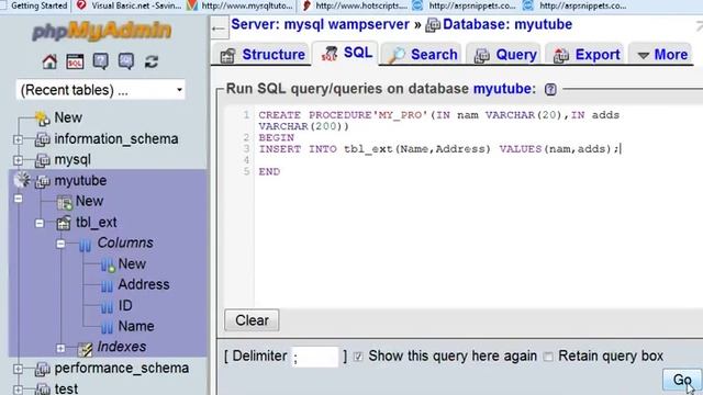 Create procedure in phpmyadmin . смотреть онлайн