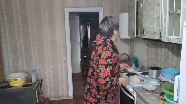 Полила зимний чеснок, внесла удобрение // Топлю новую печь // смотреть онлайн