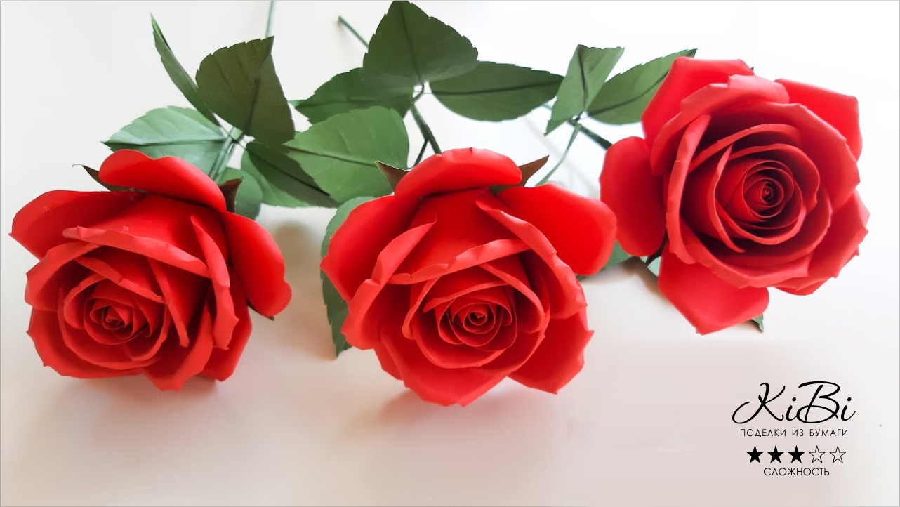 Реалистичная роза из Гофрированной бумаги | Поделки из бумаги своими руками | DIY смотреть онлайн