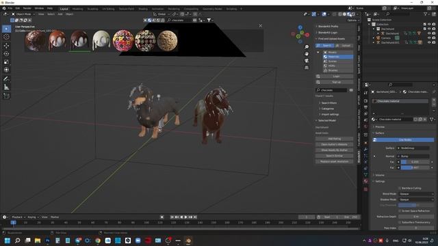 Аддон BlenderKit: библиотека для Blender - делаем шоколадную собаку смотреть онлайн