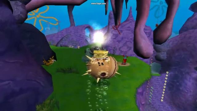 BFBB: Jellyfish Fields damage boost helmet cannon skip смотреть онлайн