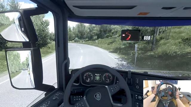 Towing a broken bus in France - Scania T-500 - Euro Truck Simulator 2 - 4K смотреть онлайн