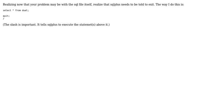 DevOps & SysAdmins: Run Oracle SQL script and exit from sqlplus.exe via command prompt смотреть онлайн