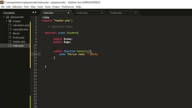 Object Oriented Programming in PHP [PART-13]: Abstract Class in PHP смотреть онлайн