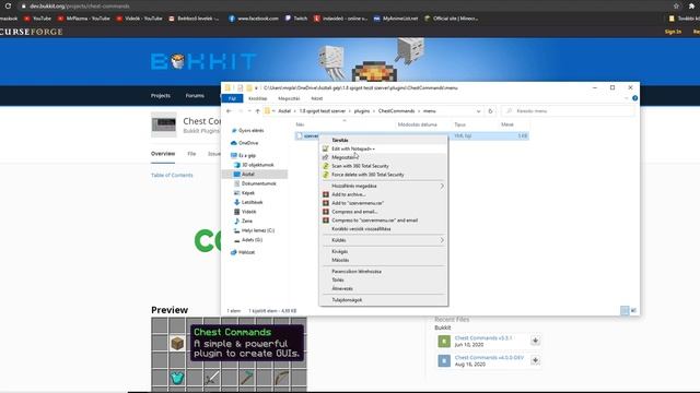 SZERVER MENÜ! - Minecraft Plugin Tutorial || Chest Commands смотреть онлайн