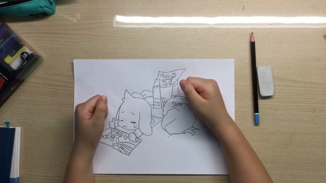 Drawing UNDERTALE Asriel and Chara drawing picture (like me!!!) смотреть онлайн