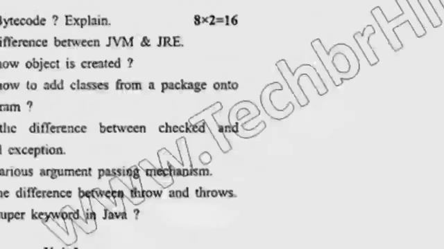 2017 Kuk BCA 6th Sem Programming in Core Java Question Paper смотреть онлайн