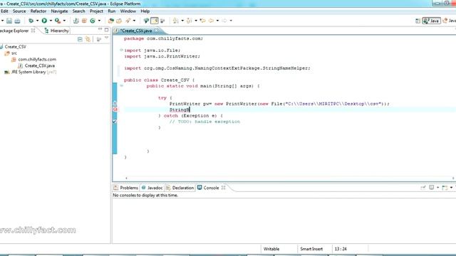 Create CSV File Using Java смотреть онлайн
