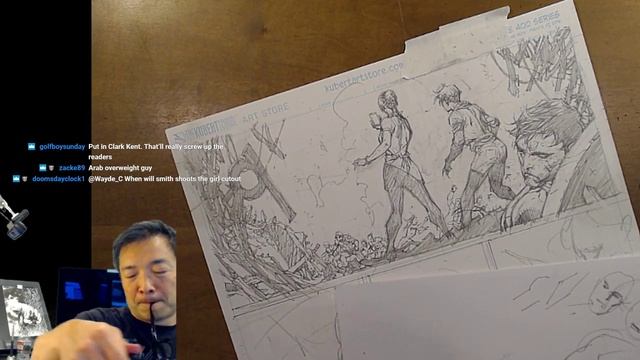 Drawing a page of comics featuring Superman! Art Stream with Jim Lee смотреть онлайн