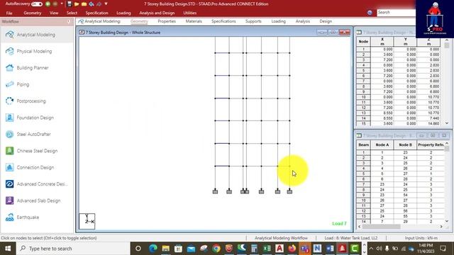 7 Storey Building Design With Staad Pro & RCDC - Part 5 смотреть онлайн